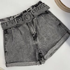 Forever 21 High Waist Black Denim Shorts Size Medium